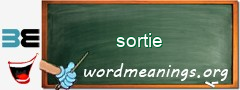 WordMeaning blackboard for sortie